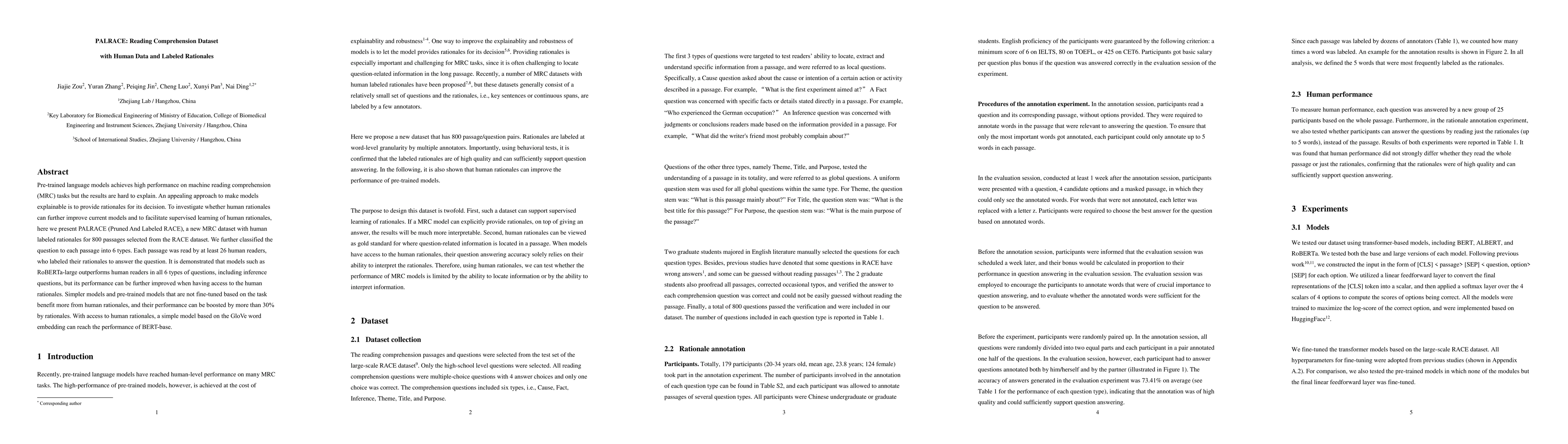 Thumbnail for PALRACE: Reading Comprehension Dataset with Human Data and Labeled
  Rationales