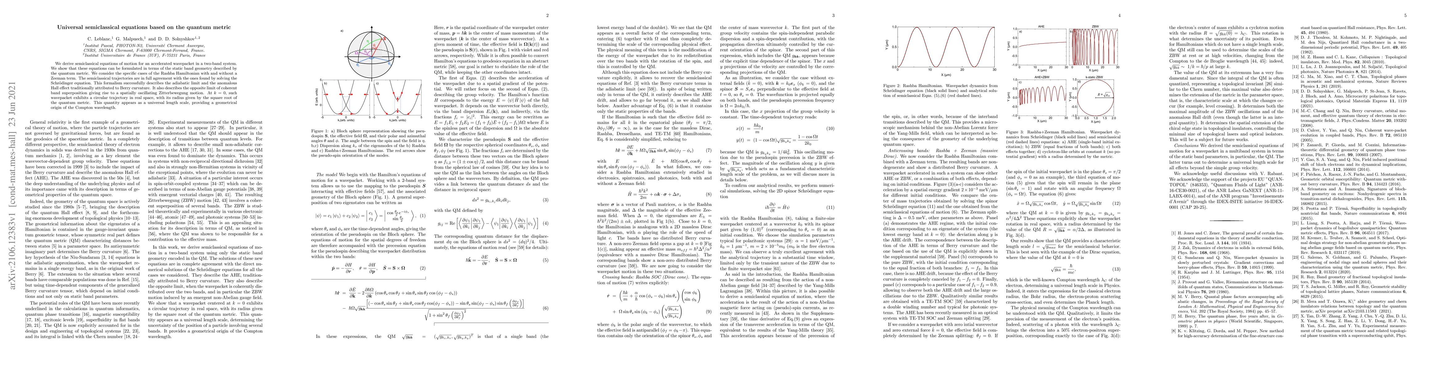 Thumbnail for Universal semiclassical equations based on the quantum metric