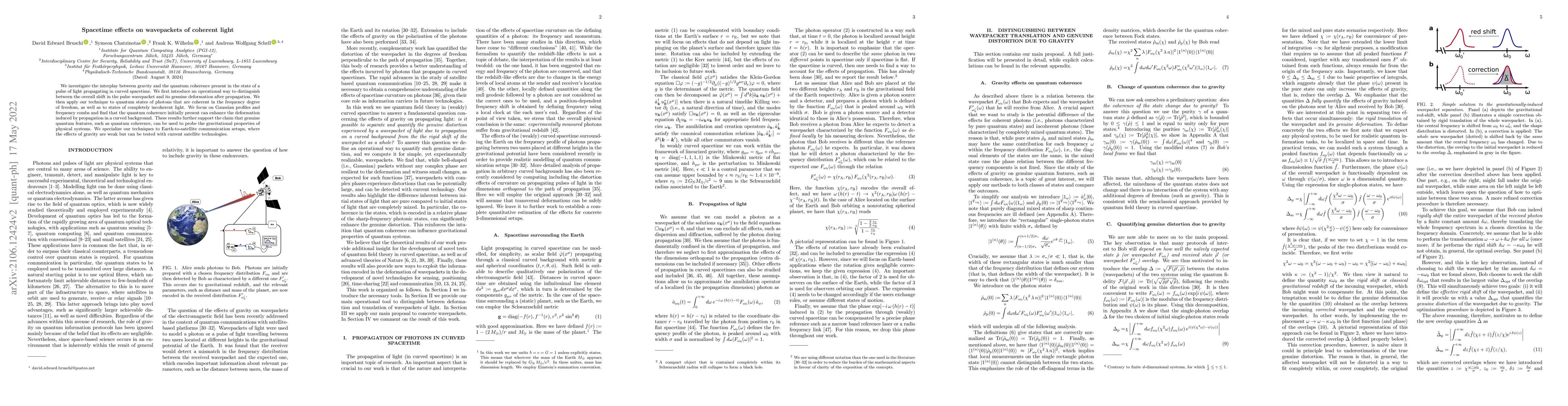 Thumbnail for Spacetime effects on wavepackets of coherent light