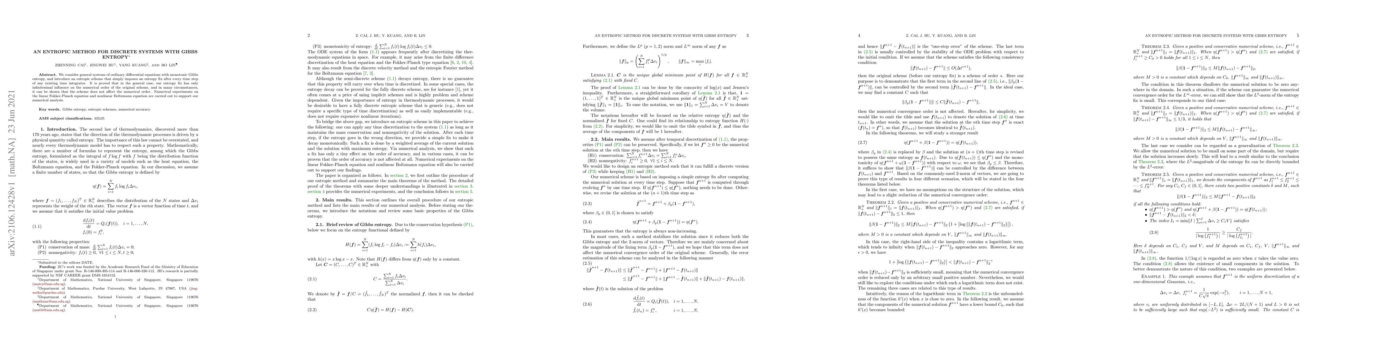 Thumbnail for An entropic method for discrete systems with Gibbs entropy