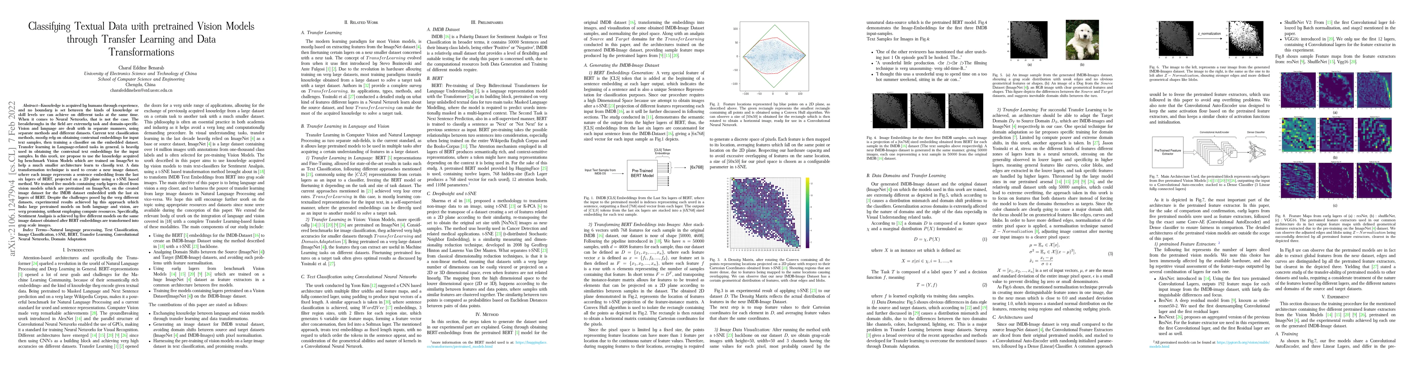 Thumbnail for Classifying Textual Data with Pre-trained Vision Models through Transfer
  Learning and Data Transformations