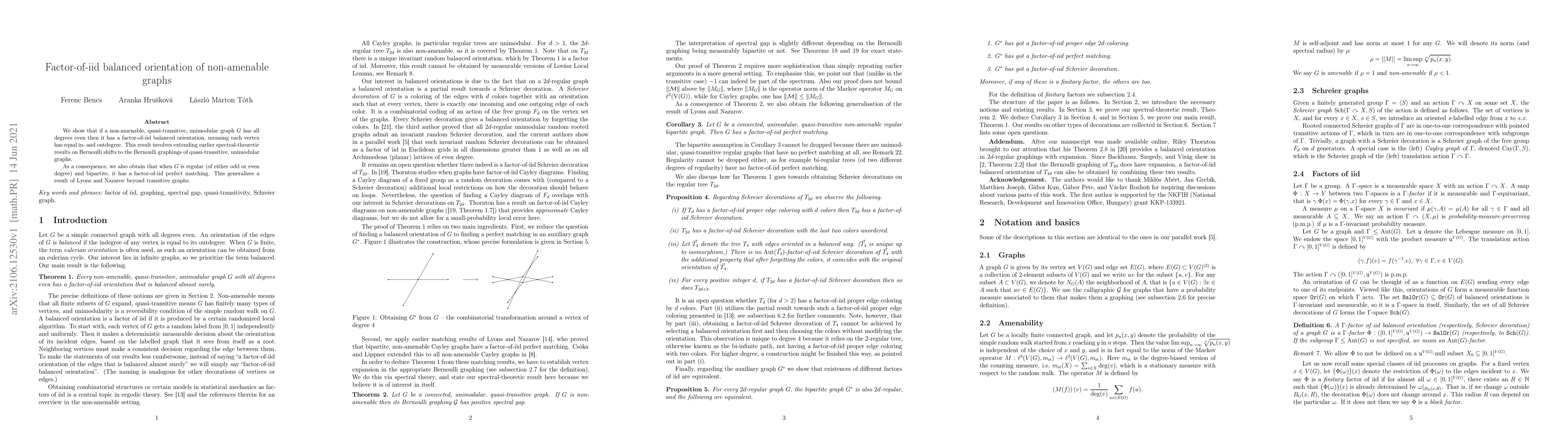 Thumbnail for Factor-of-iid balanced orientation of non-amenable graphs