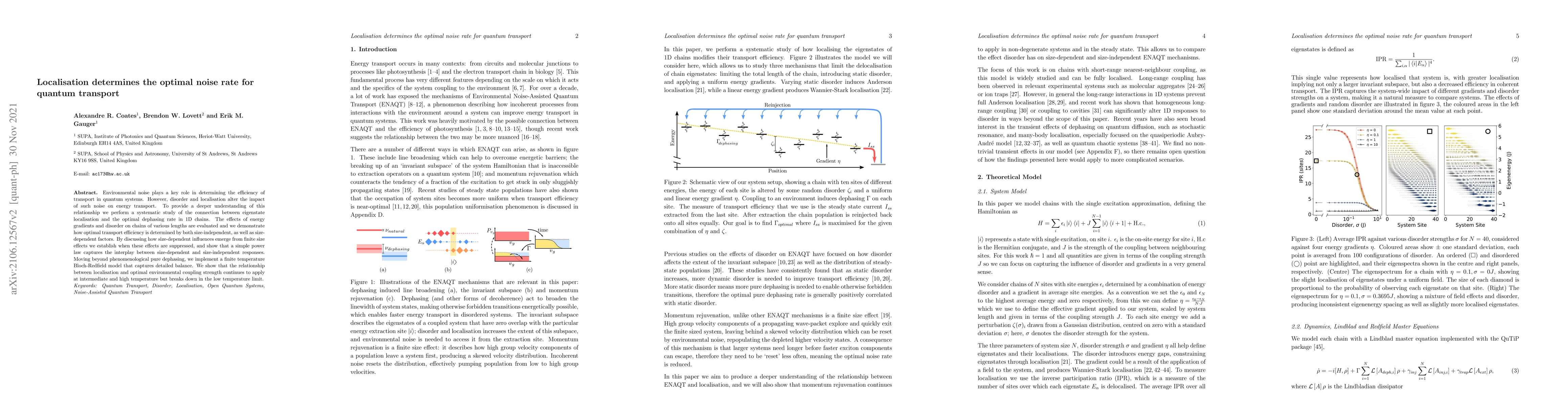 Thumbnail for Localisation determines the optimal noise rate for quantum transport
