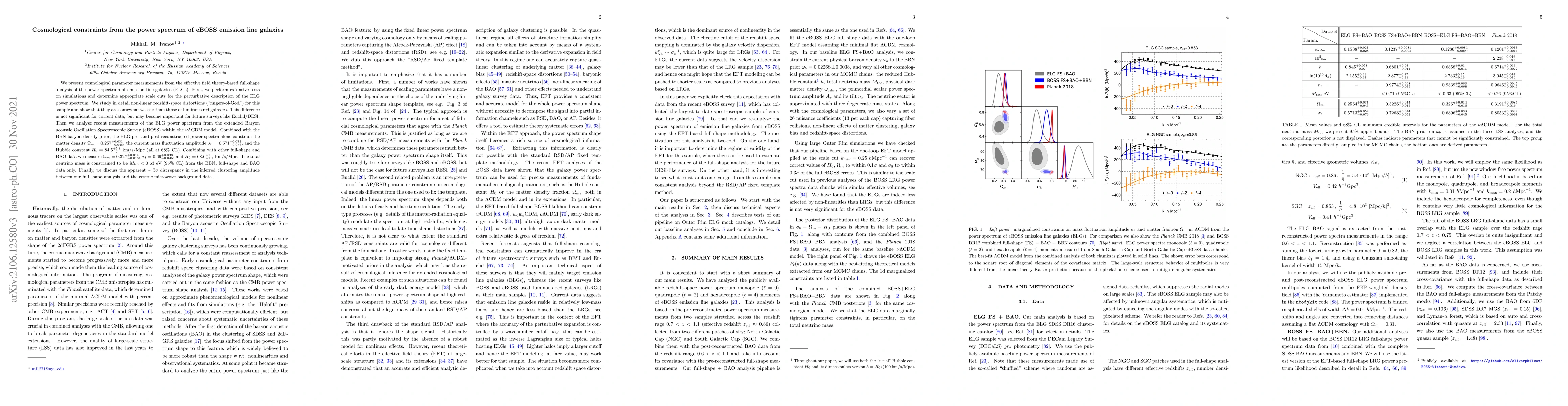 Thumbnail for Cosmological constraints from the power spectrum of eBOSS emission line
  galaxies