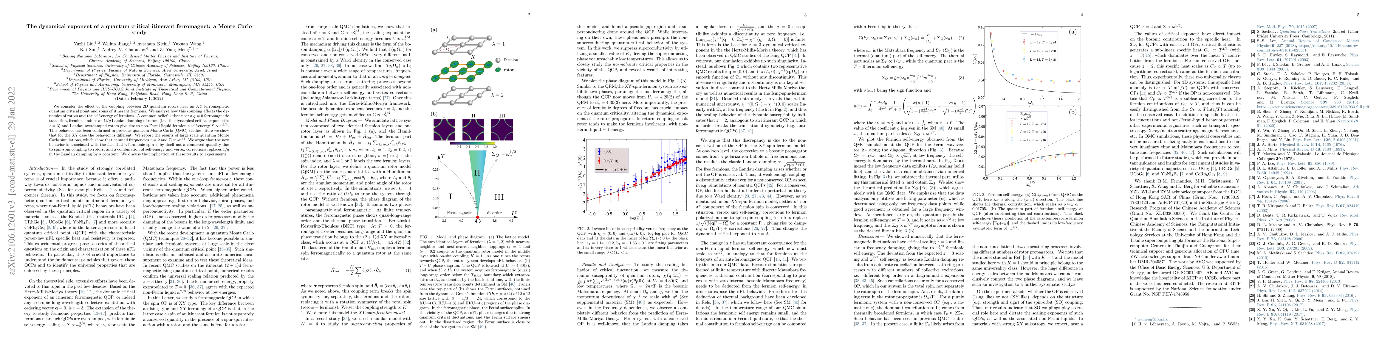 Thumbnail for The dynamical exponent of a quantum critical itinerant ferromagnet: a
  Monte Carlo study