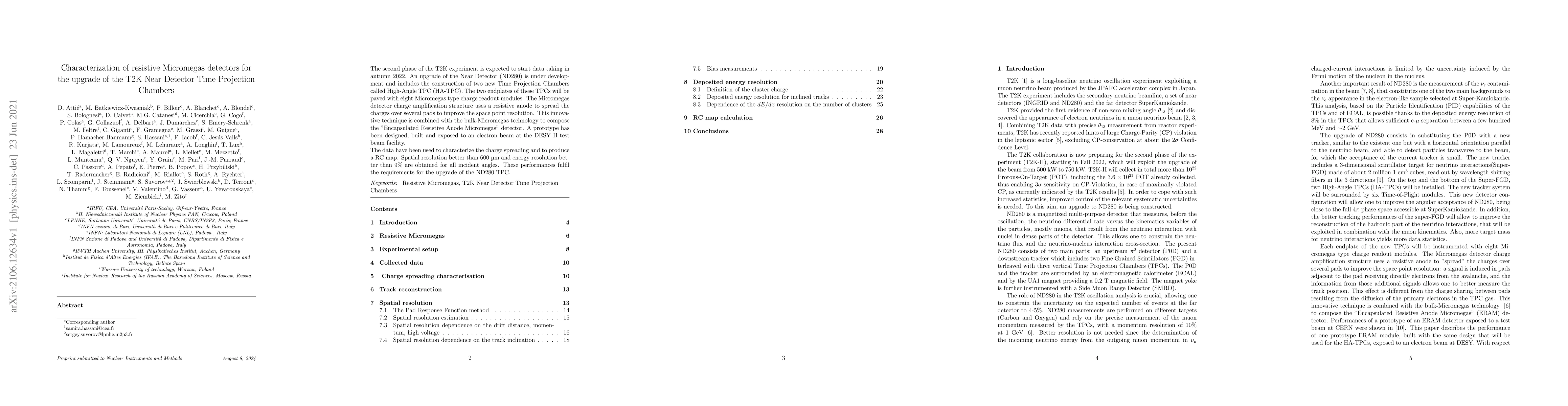 Thumbnail for Characterization of resistive Micromegas detectors for the upgrade of
  the T2K Near Detector Time Projection Chambers