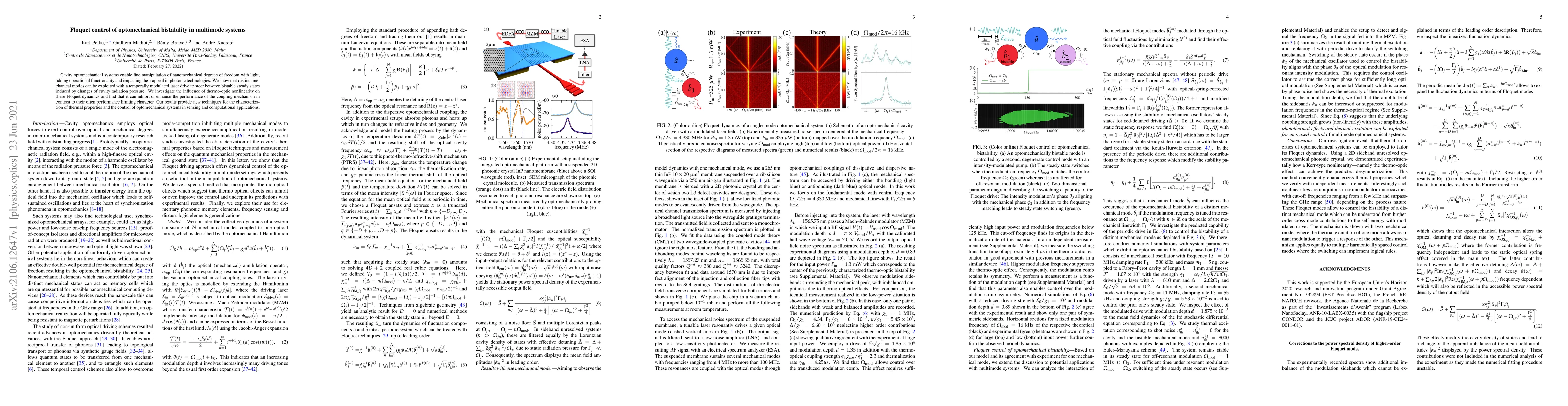 Thumbnail for Floquet control of optomechanical bistability in multimode systems