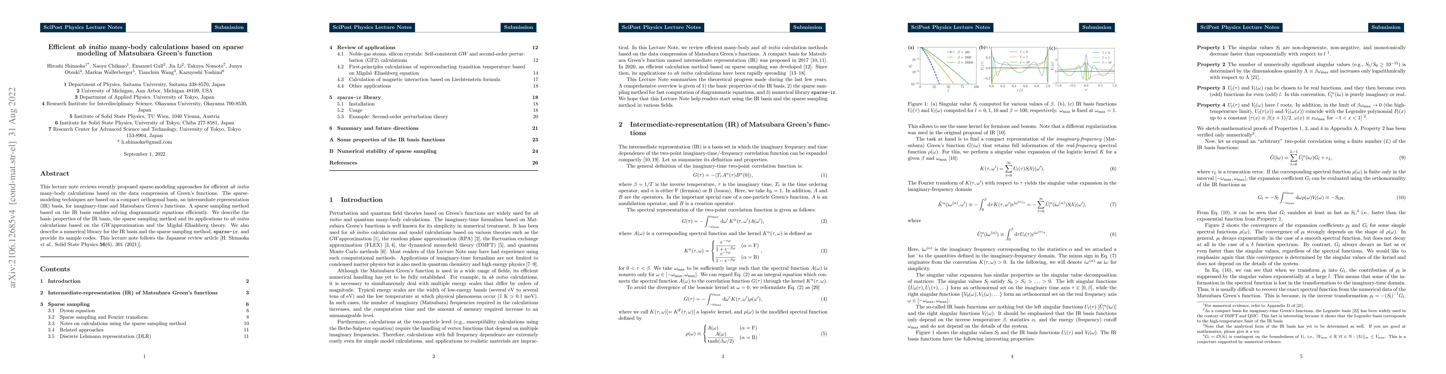 Thumbnail for Efficient ab initio many-body calculations based on sparse modeling of
  Matsubara Green's function
