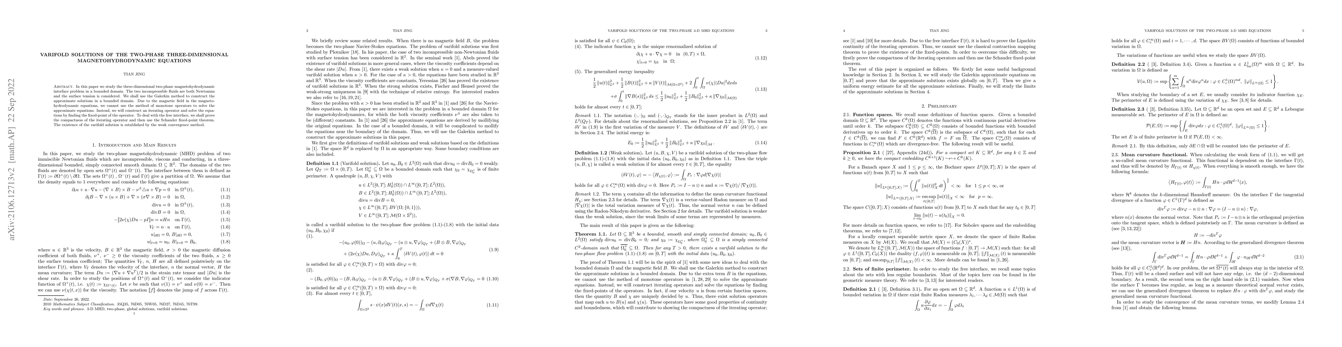 Thumbnail for Varifold solutions of the two-phase three-dimensional
  magnetohydrodynamic equations