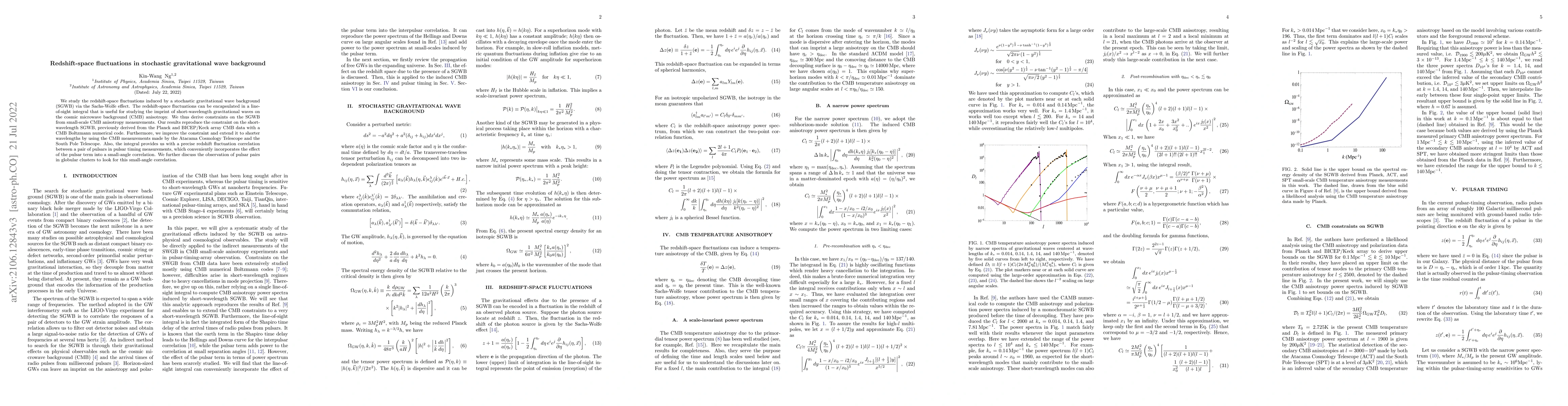 Thumbnail for Redshift-space fluctuations in stochastic gravitational wave background