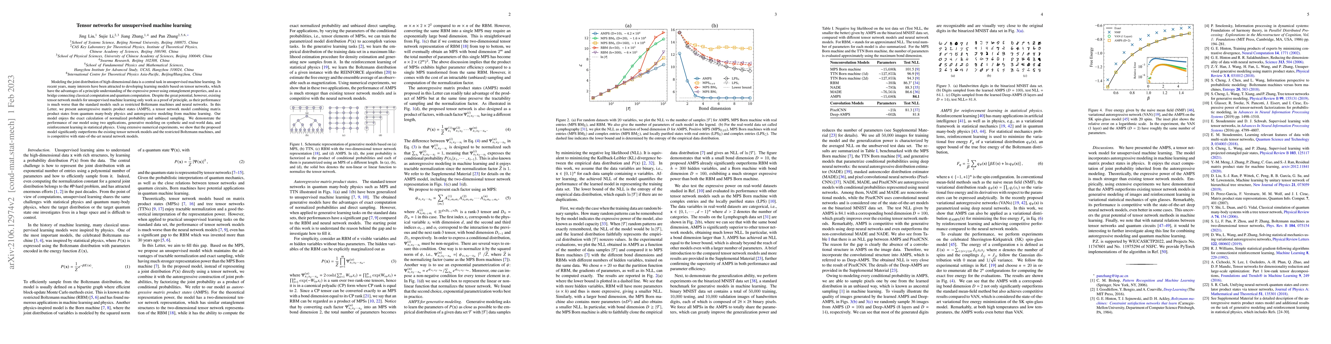Thumbnail for Tensor networks for unsupervised machine learning