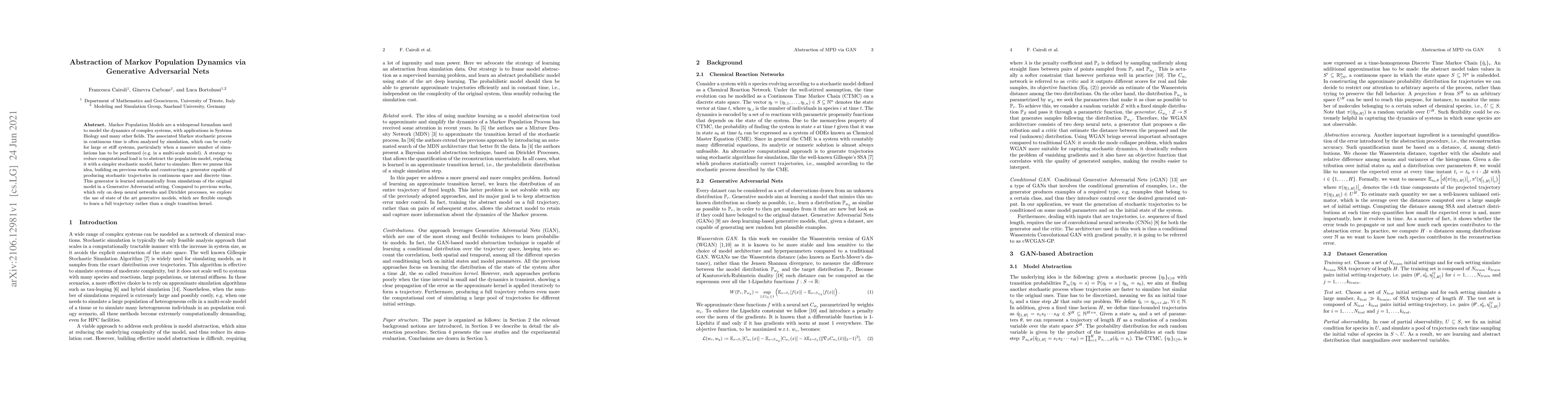 Thumbnail for Abstraction of Markov Population Dynamics via Generative Adversarial
  Nets