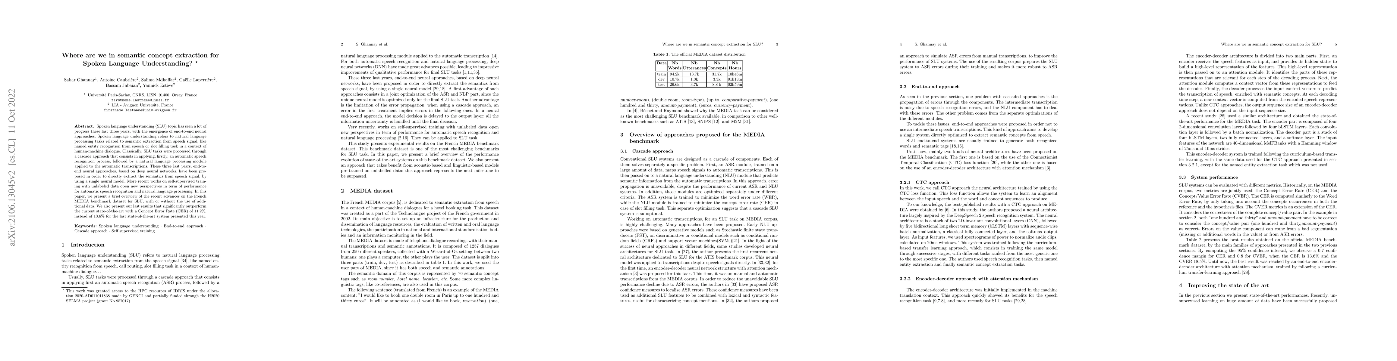 Thumbnail for Where are we in semantic concept extraction for Spoken Language
  Understanding?