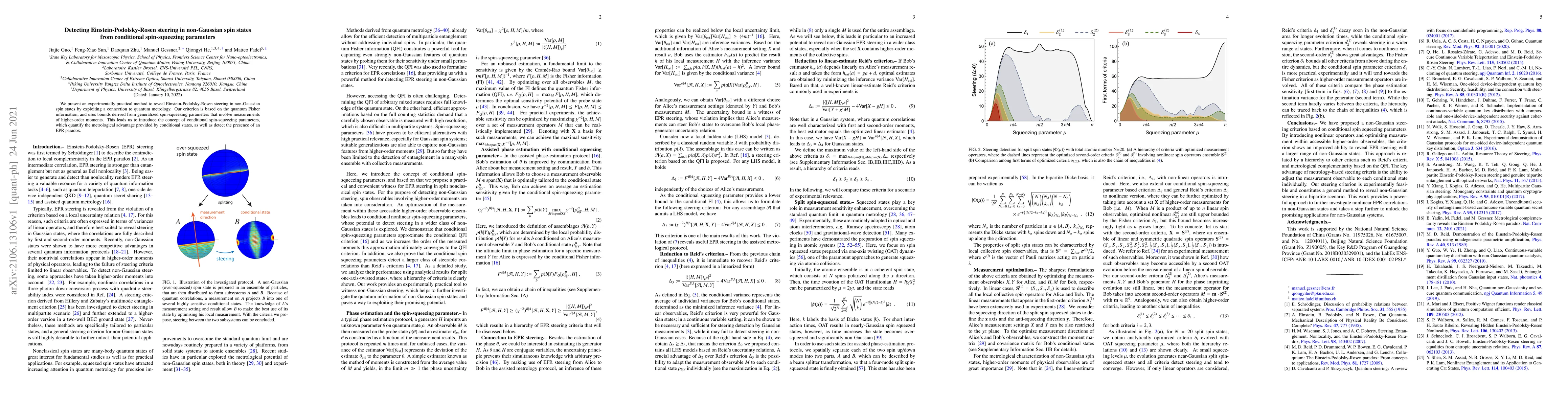 Thumbnail for Detecting Einstein-Podolsky-Rosen steering in non-Gaussian spin states
  from conditional spin-squeezing parameters