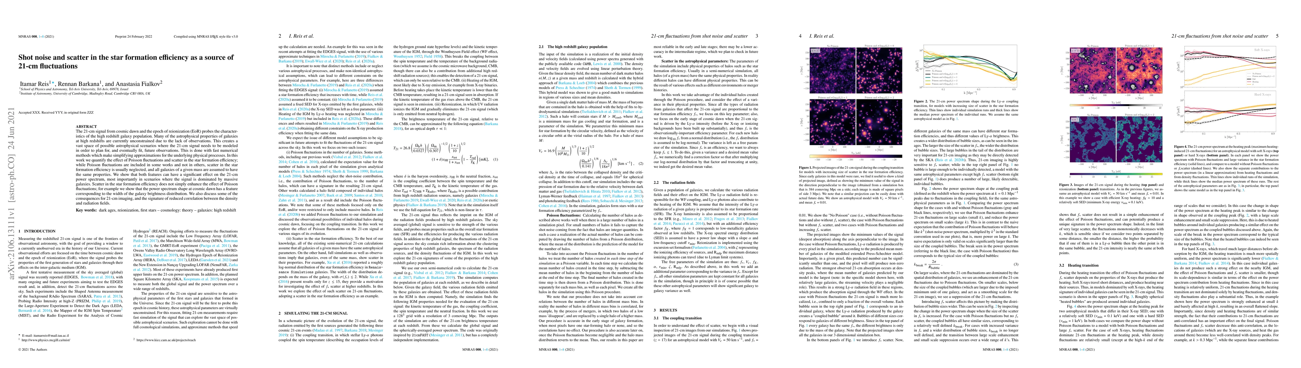 Thumbnail for Shot noise and scatter in the star formation efficiency as a source of
  21-cm fluctuations