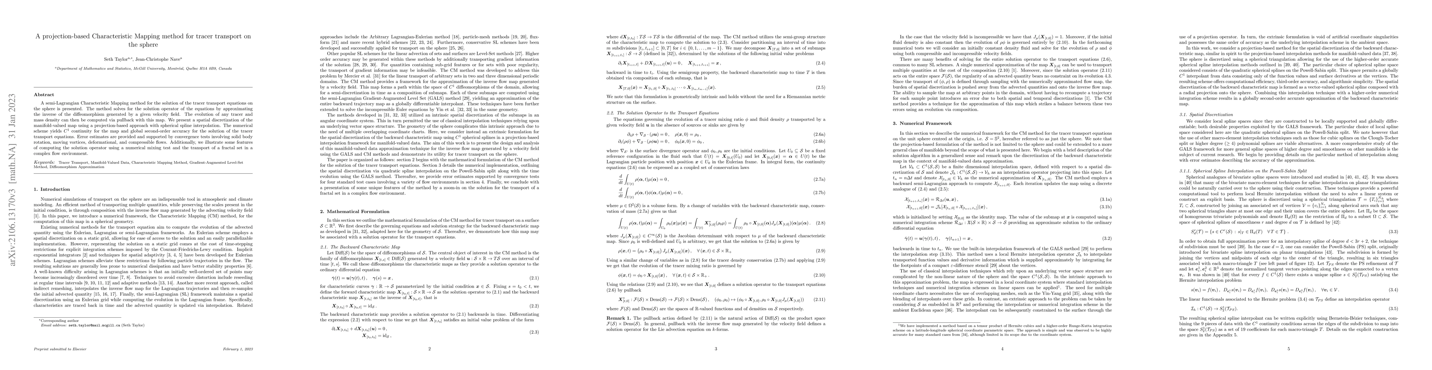 Thumbnail for A Characteristic Mapping Method for Tracer Transport on the Sphere