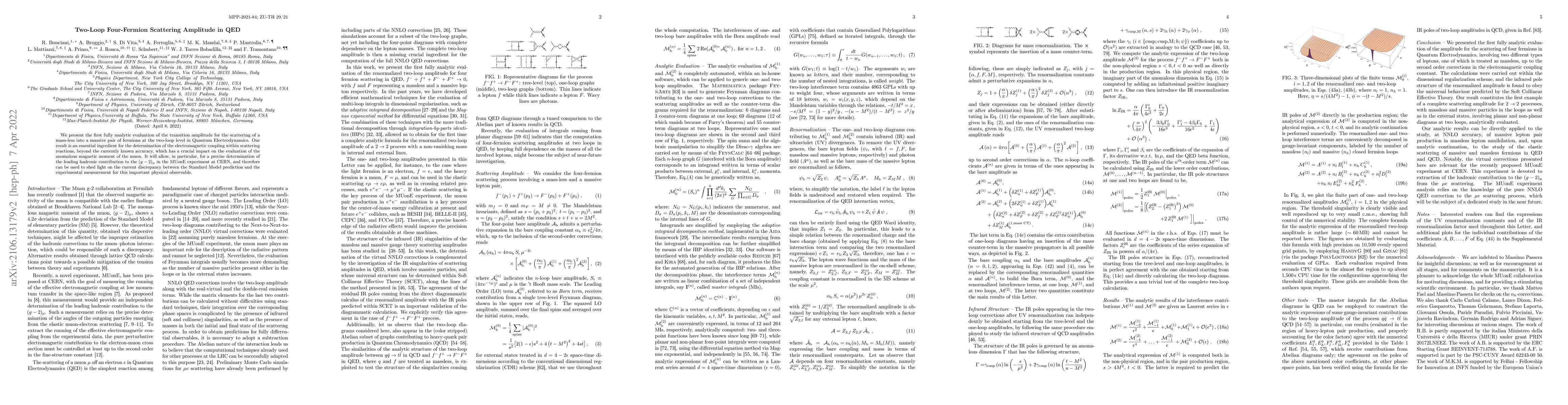 Thumbnail for Two-Loop Four-Fermion Scattering Amplitude in QED