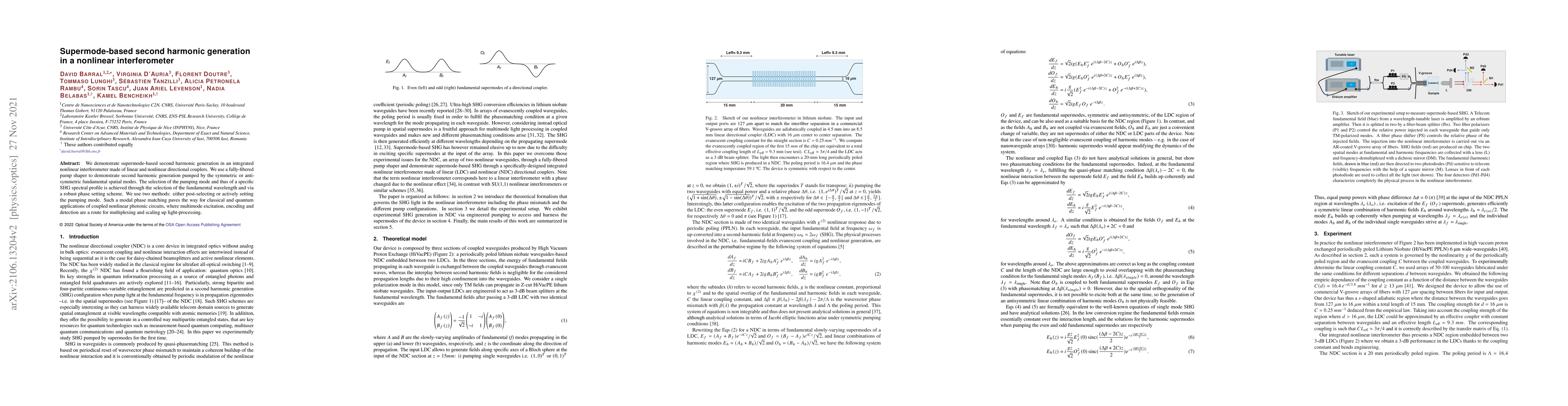 Thumbnail for Supermode-based second harmonic generation in a nonlinear interferometer