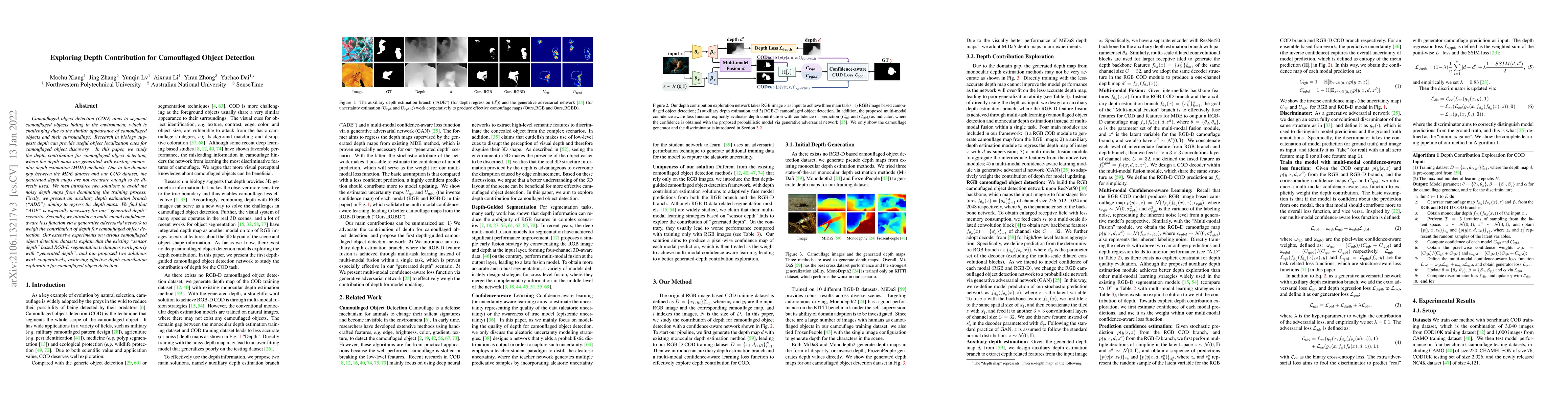 Thumbnail for Exploring Depth Contribution for Camouflaged Object Detection