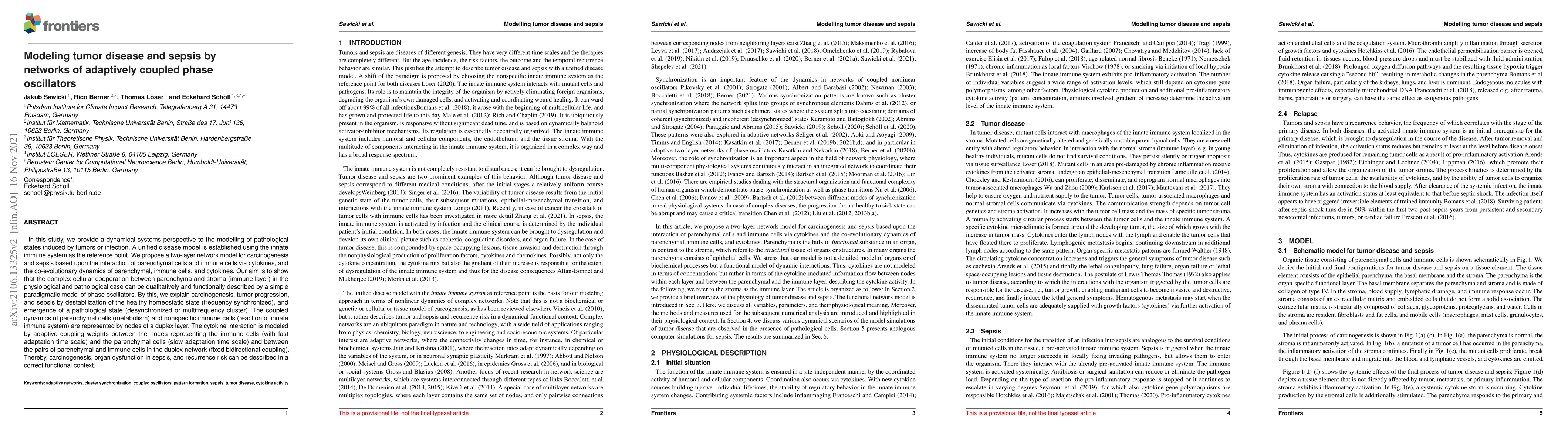 Thumbnail for Modeling tumor disease and sepsis by networks of adaptively coupled
  phase oscillators