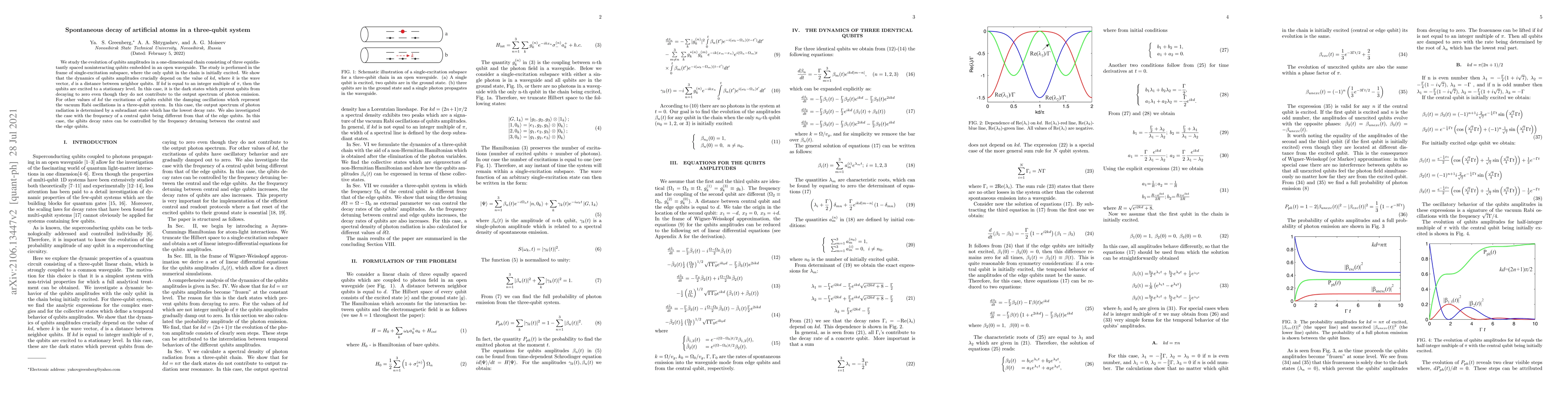 Thumbnail for Spontaneous decay of artificial atoms in a three-qubit system