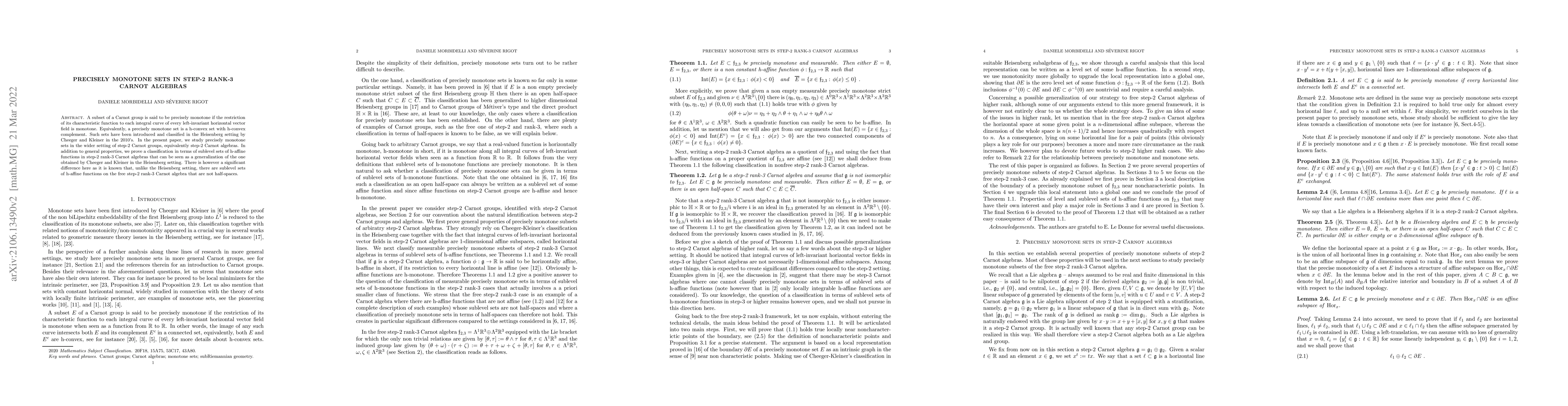 Thumbnail for Precisely monotone sets in step-2 rank-3 Carnot algebras