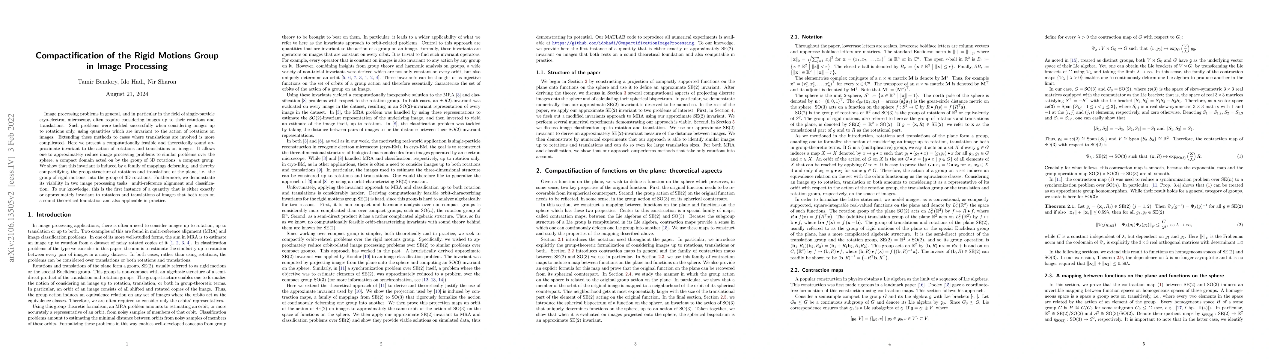 Thumbnail for Compactification of the Rigid Motions Group in Image Processing