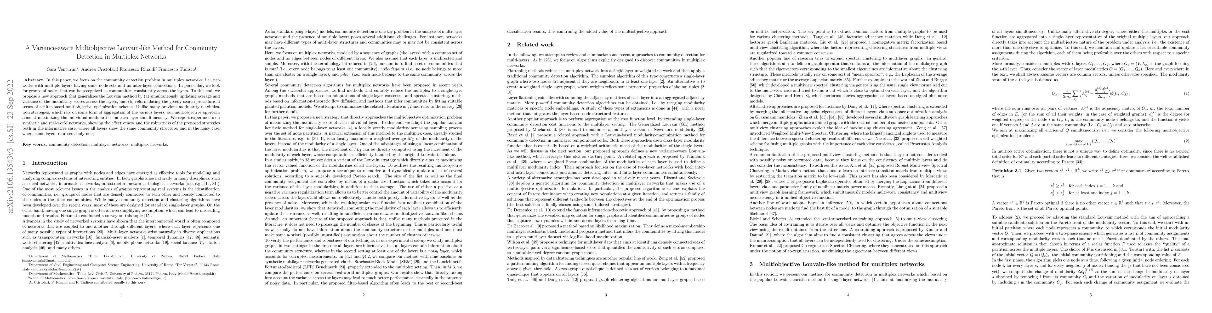 Thumbnail for A Variance-aware Multiobjective Louvain-like Method for Community
  Detection in Multiplex Networks