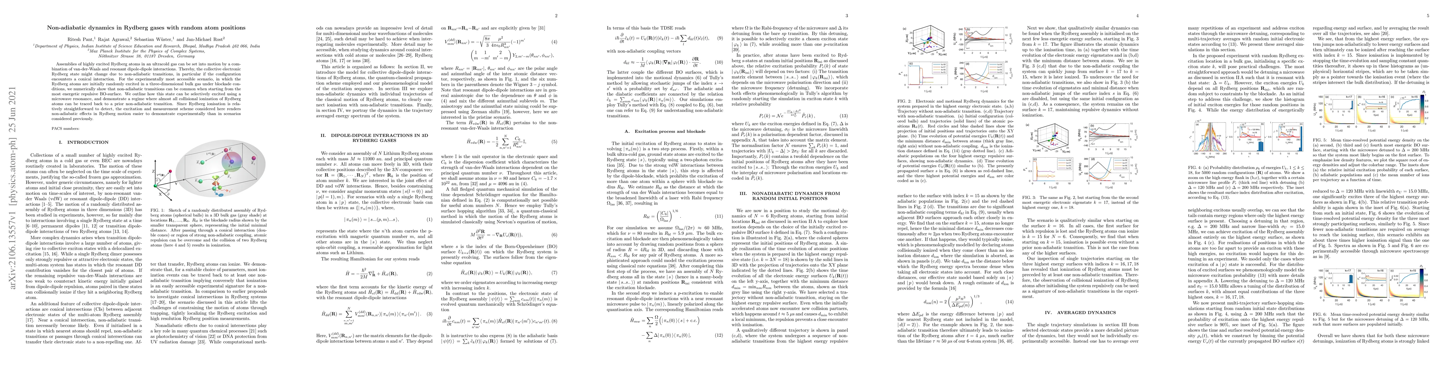 Thumbnail for Non-adiabatic dynamics in Rydberg gases with random atom positions
