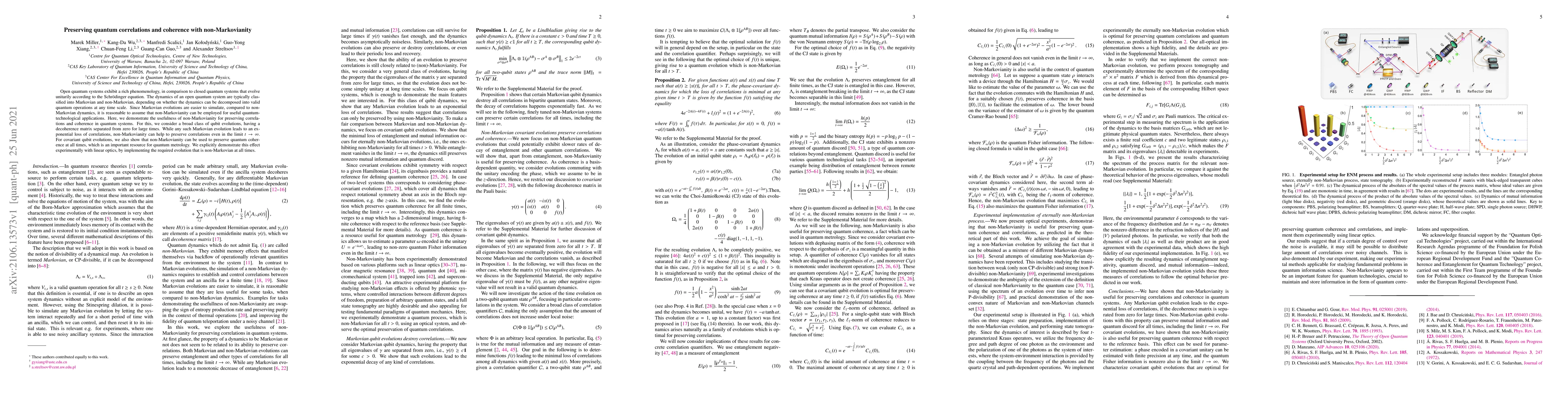 Thumbnail for Preserving quantum correlations and coherence with non-Markovianity