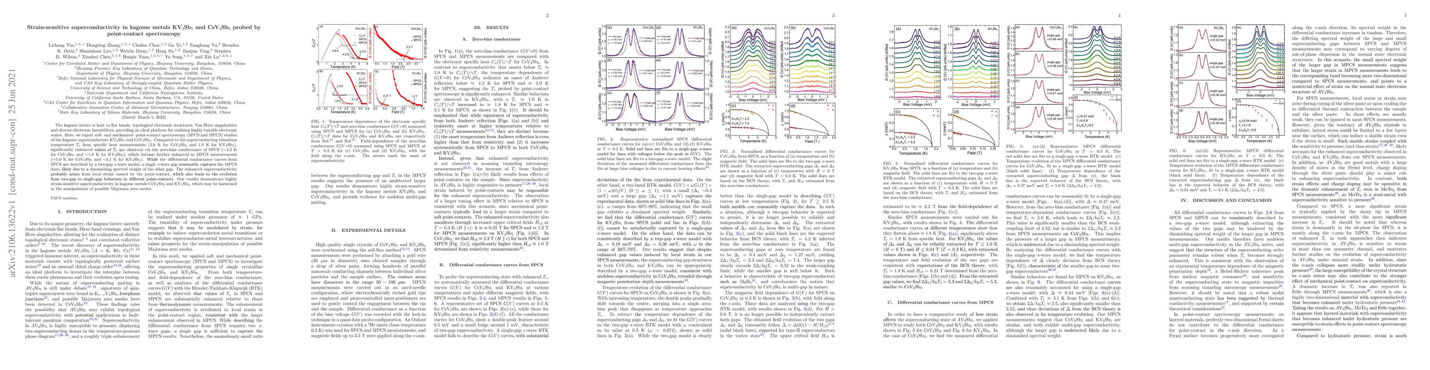 Thumbnail for Strain-sensitive superconductivity in kagome metals KV$_3$Sb$_5$ and
  CsV$_3$Sb$_5$ probed by point-contact spectroscopy