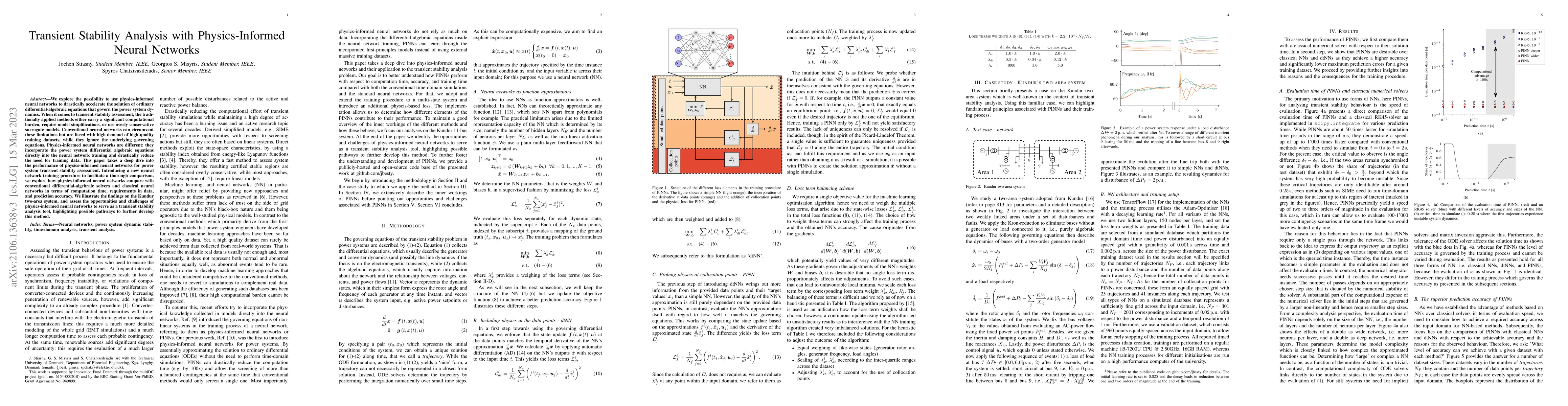 Thumbnail for Transient Stability Analysis with Physics-Informed Neural Networks