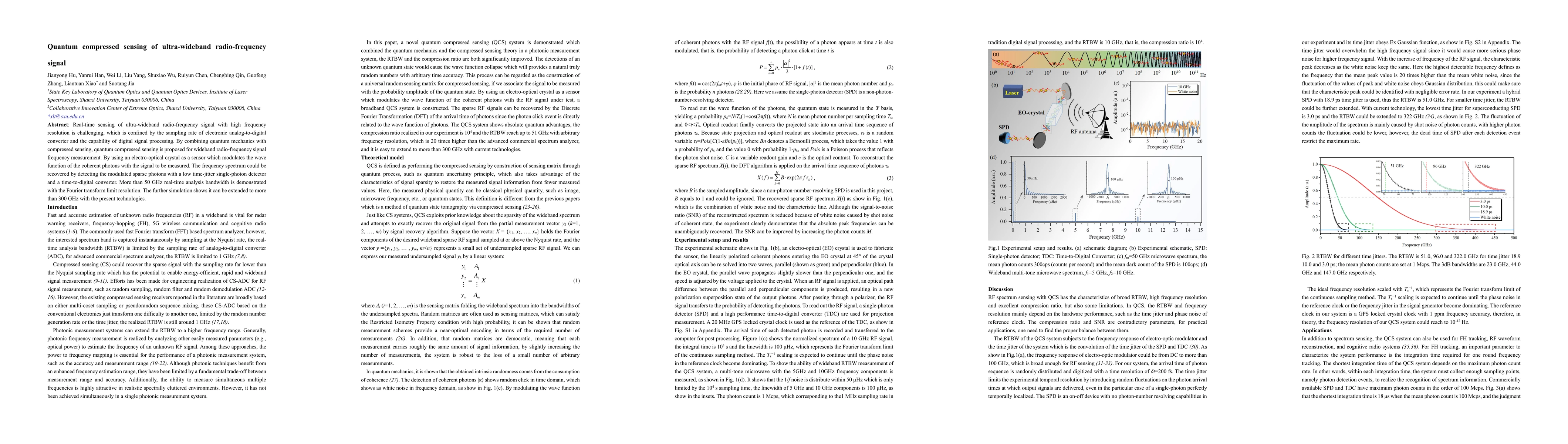 Thumbnail for Quantum compressed sensing of ultra-wideband radio-frequency signal