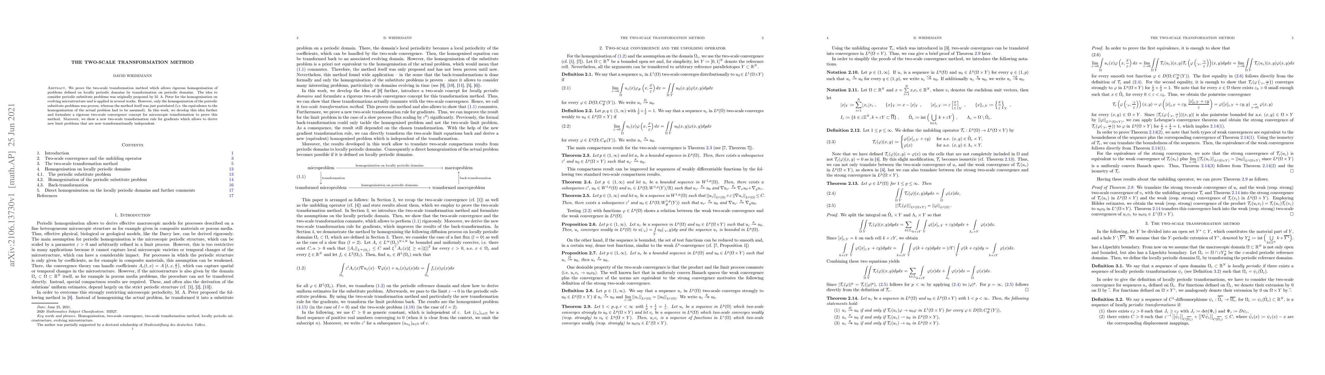 Thumbnail for The two-scale transformation method
