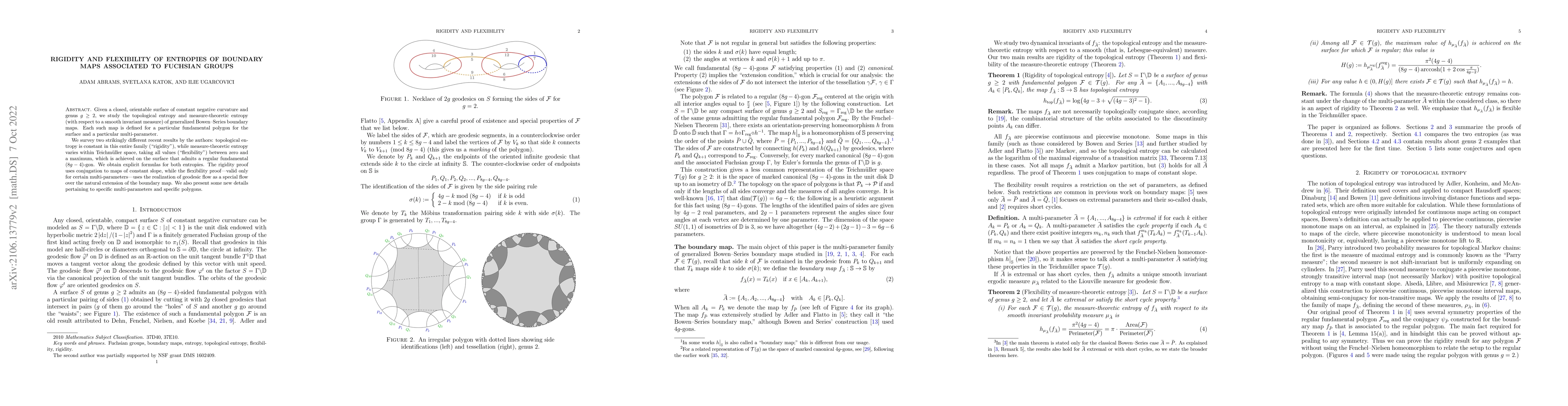 Thumbnail for Rigidity and flexibility of entropies of boundary maps associated to
  Fuchsian groups
