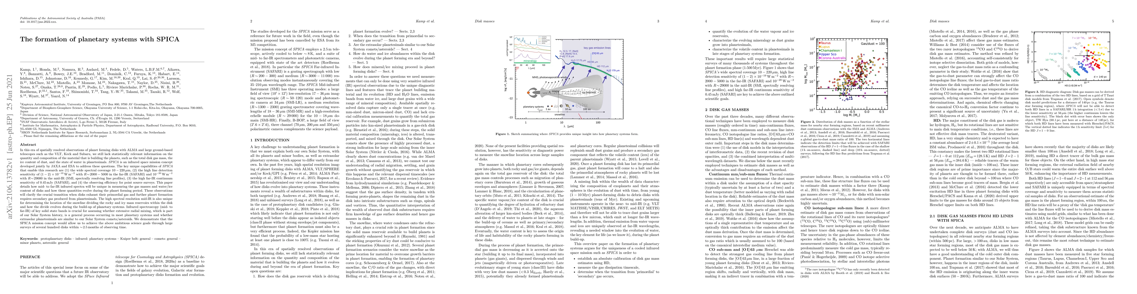 Thumbnail for The formation of planetary systems with SPICA