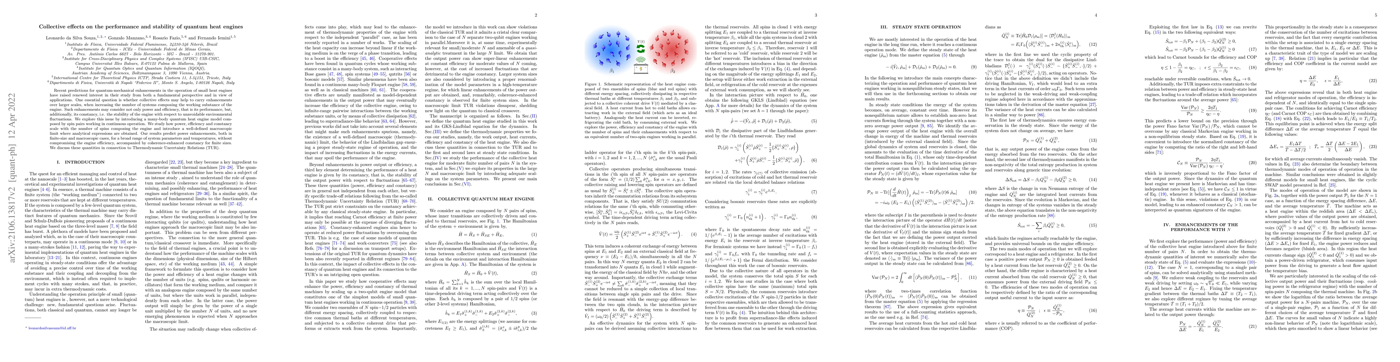 Thumbnail for Collective effects on the performance and stability of quantum heat
  engines