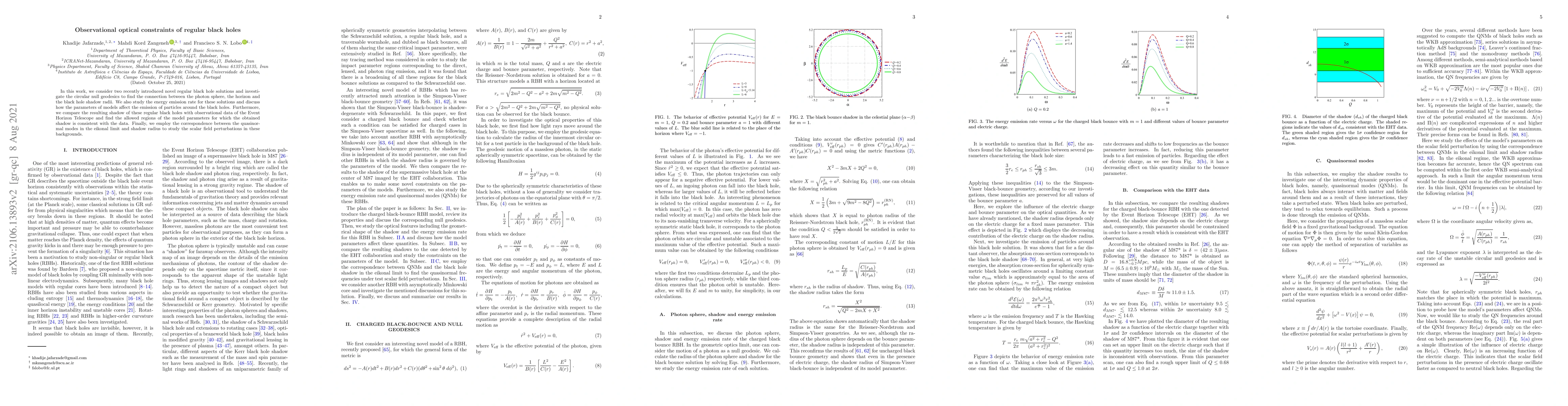 Thumbnail for Observational optical constraints of regular black holes