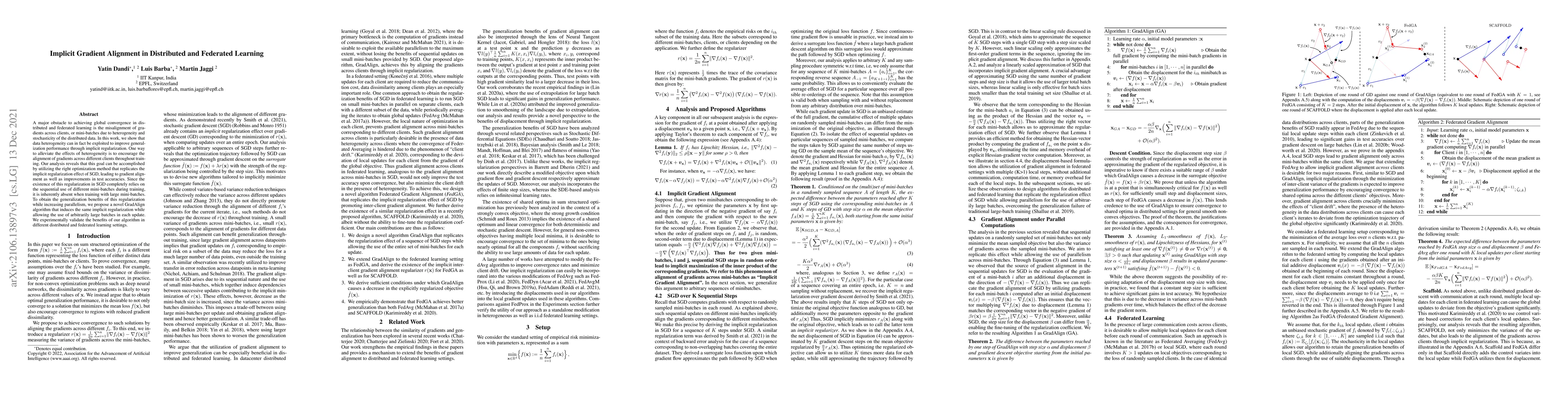 Thumbnail for Implicit Gradient Alignment in Distributed and Federated Learning