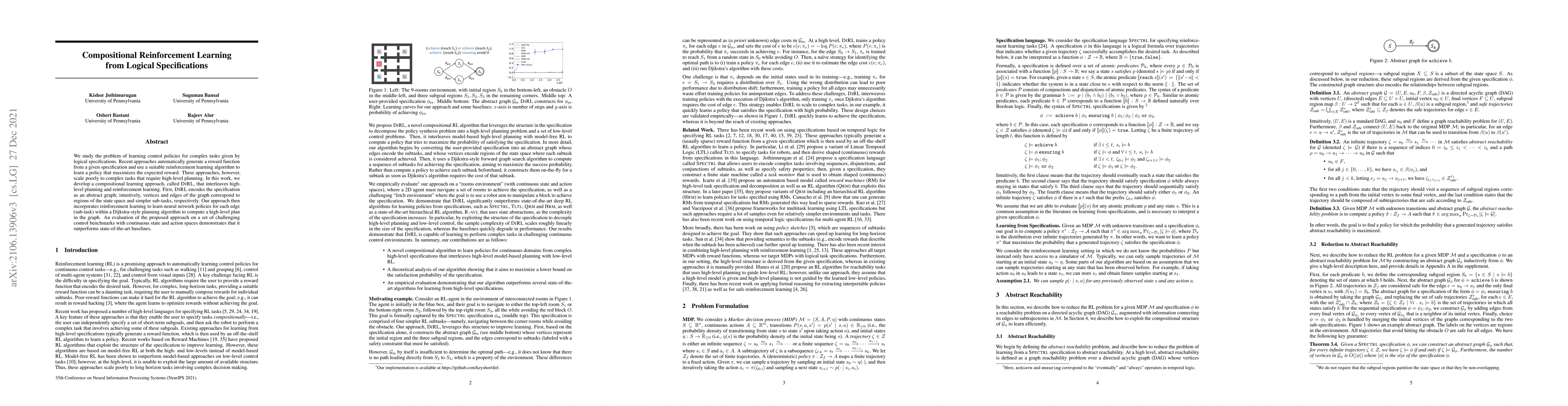 Thumbnail for Compositional Reinforcement Learning from Logical Specifications