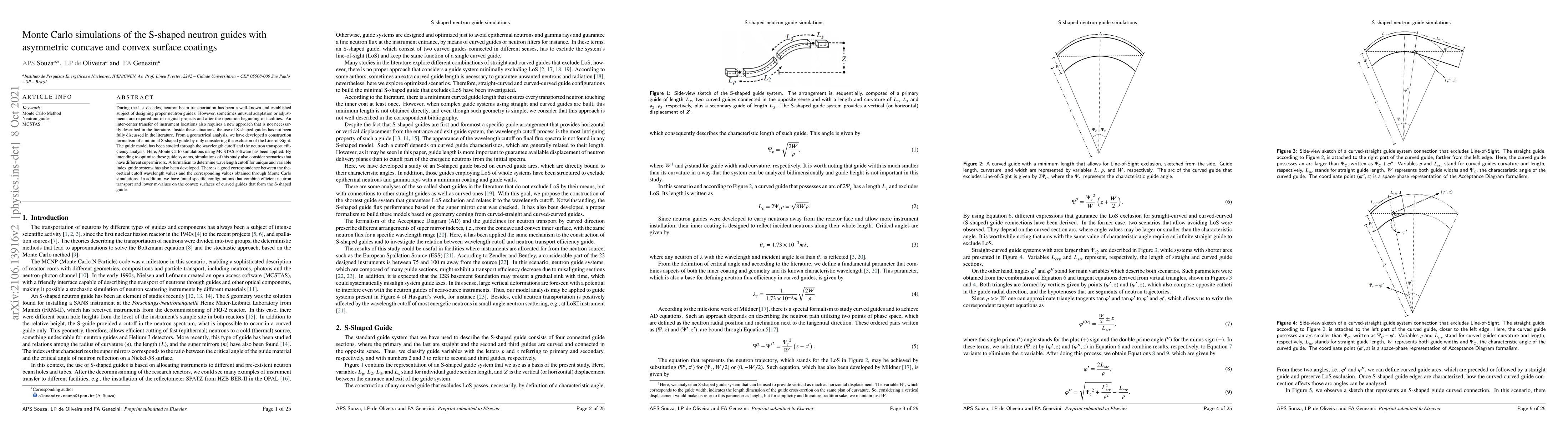 Thumbnail for Monte Carlo simulations of the S-shaped neutron guides with asymmetric
  concave and convex surface coatings