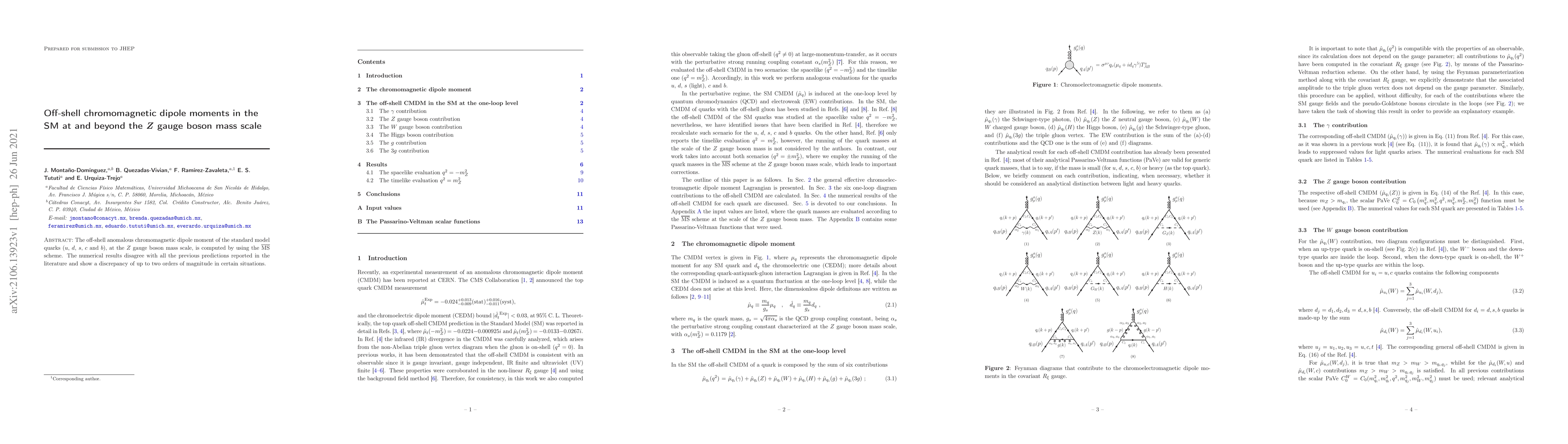 Thumbnail for Off-shell chromomagnetic dipole moments in the SM at and beyond the $Z$
  gauge boson mass scale