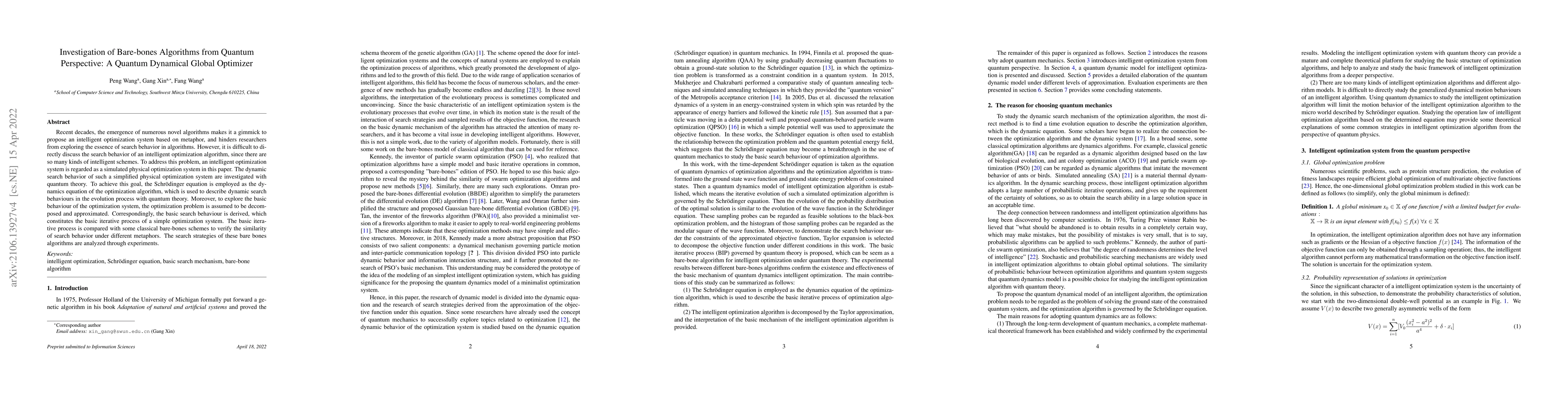Thumbnail for Investigation of Bare-bones Algorithms from Quantum Perspective: A
  Quantum Dynamical Global Optimizer