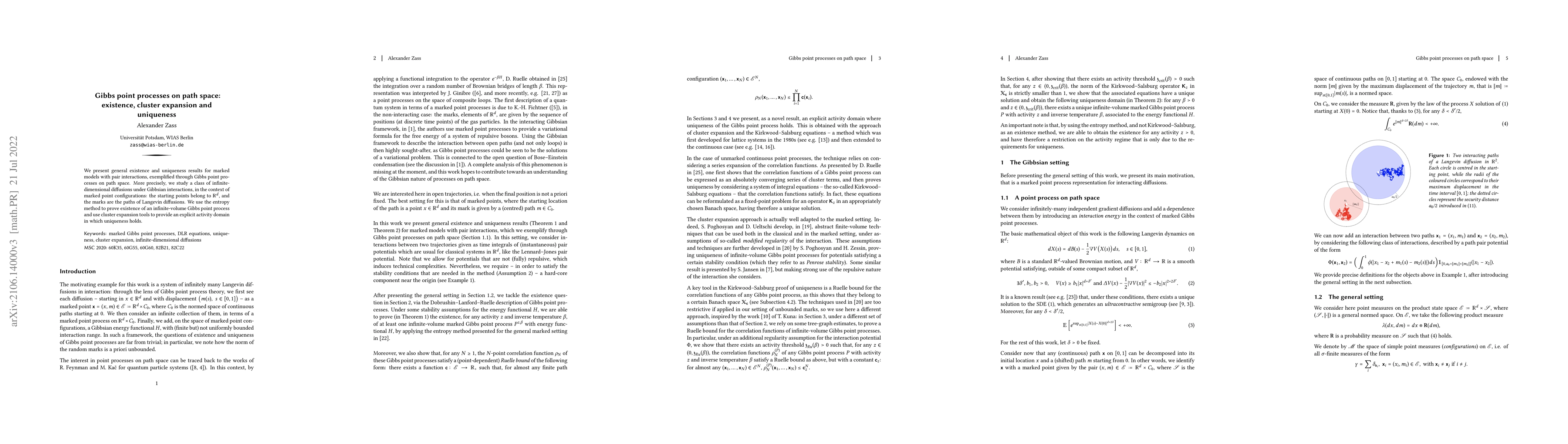Thumbnail for Gibbs point processes on path space: existence, cluster expansion and
  uniqueness