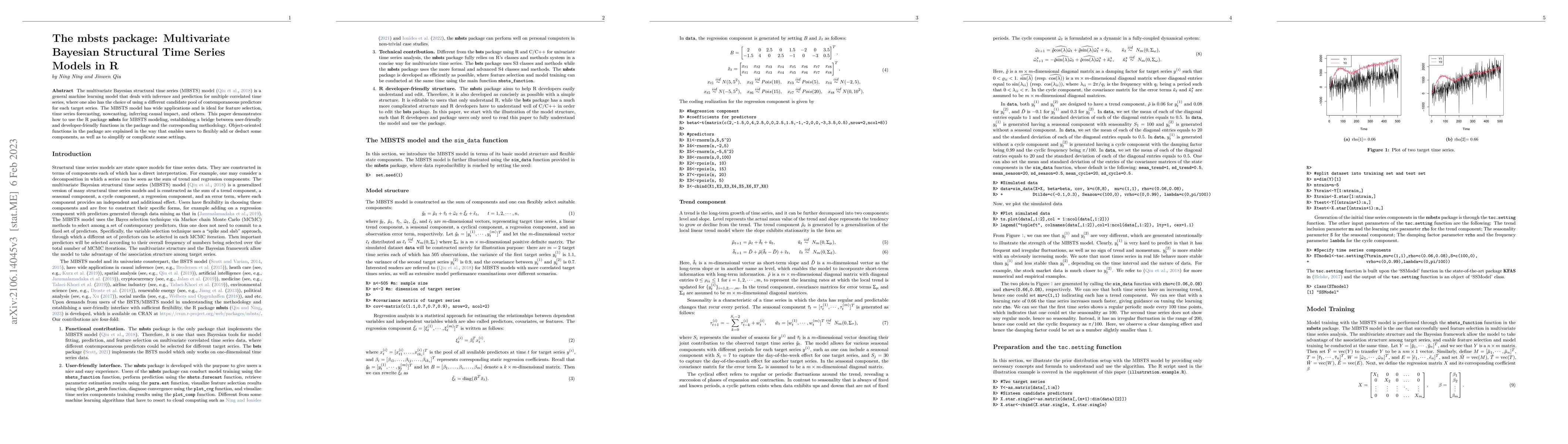 Thumbnail for The mbsts package: Multivariate Bayesian Structural Time Series Models
  in R