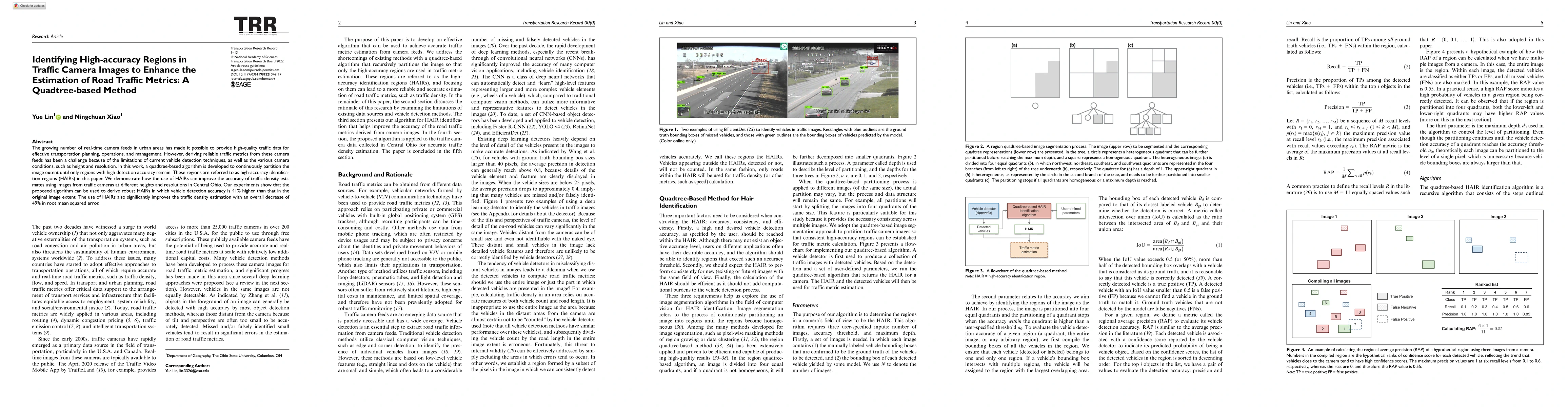 Thumbnail for Identifying High Accuracy Regions in Traffic Camera Images to Enhance
  the Estimation of Road Traffic Metrics: A Quadtree-Based Method