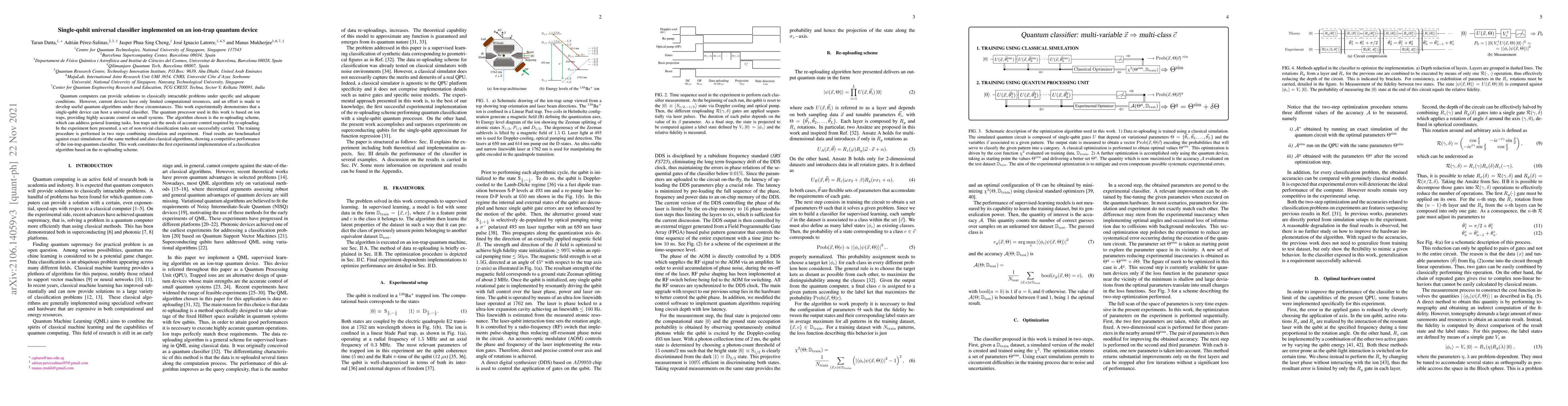 Thumbnail for Single-qubit universal classifier implemented on an ion-trap quantum
  device