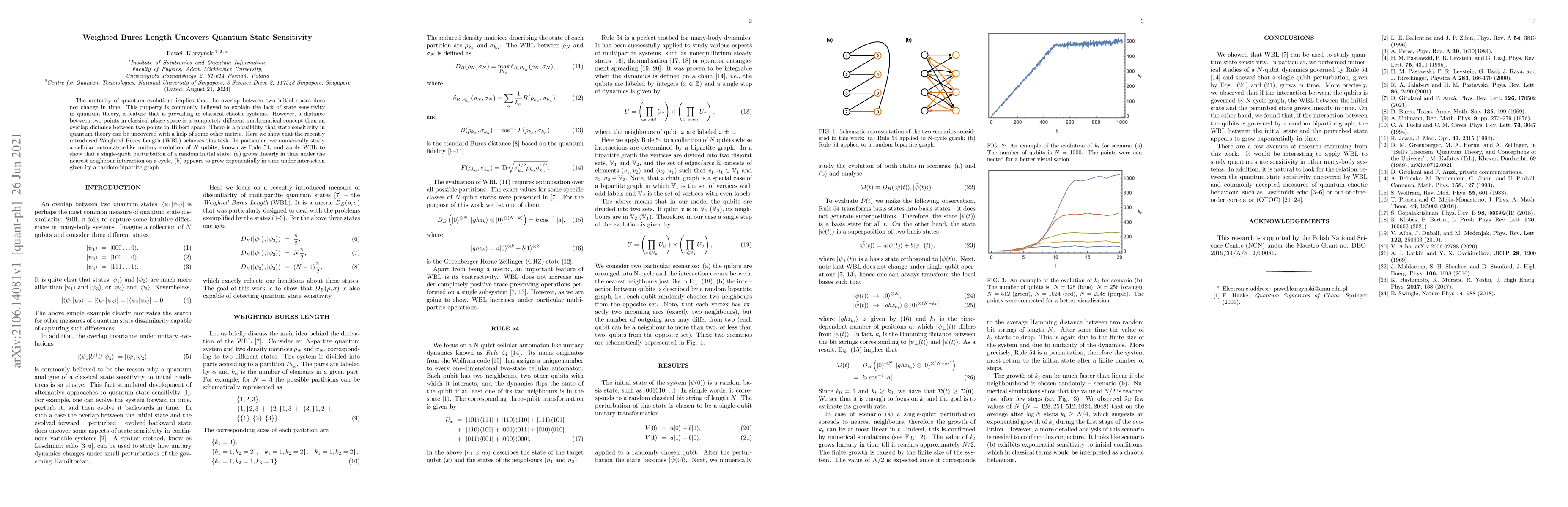 Thumbnail for Weighted Bures Length Uncovers Quantum State Sensitivity