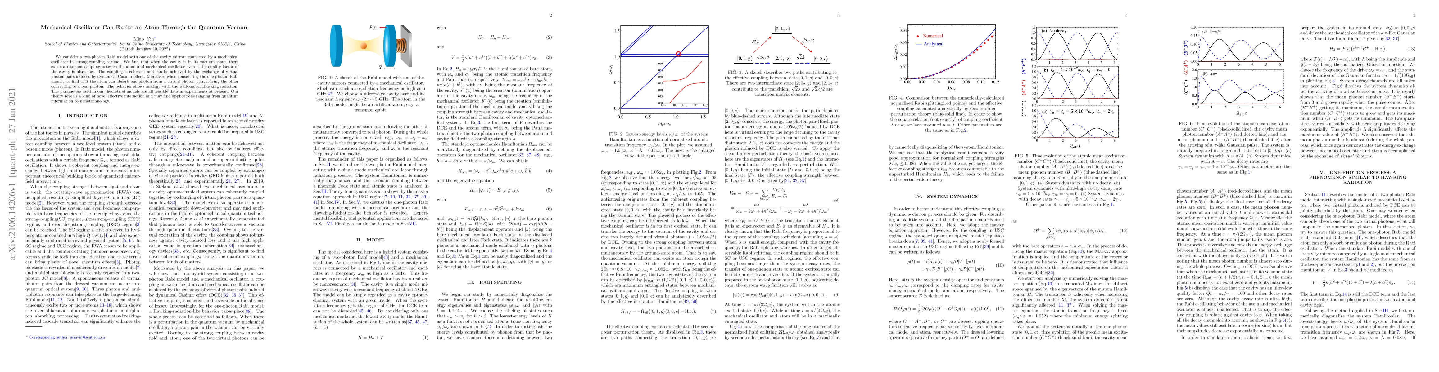 Thumbnail for Mechanical Oscillator Can Excite an Atom Through the Quantum Vacuum