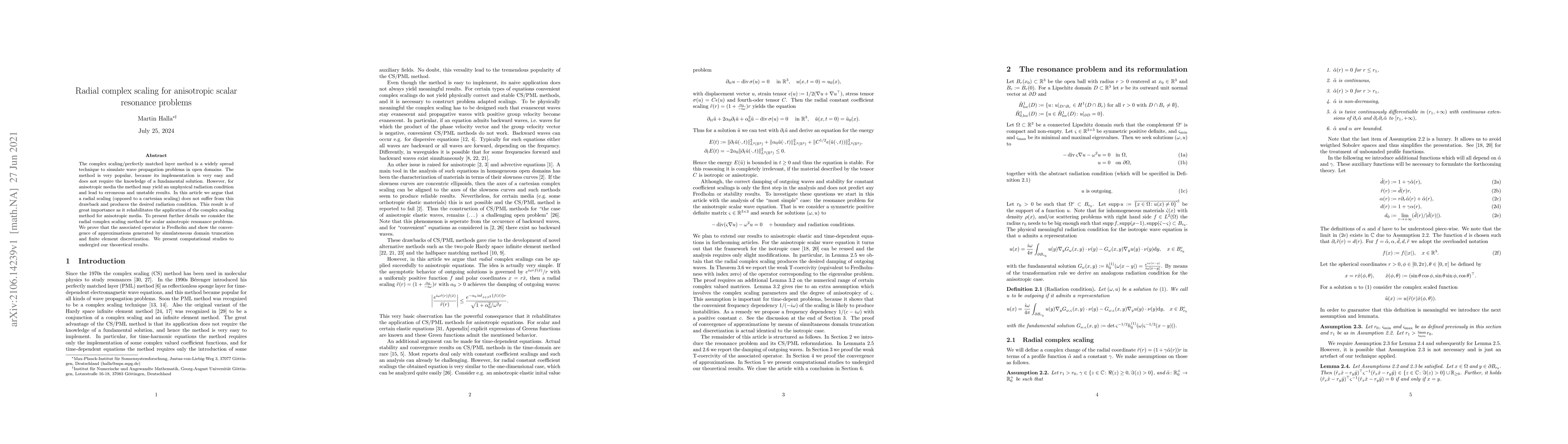 Thumbnail for Radial complex scaling for anisotropic scalar resonance problems